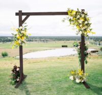 Wooden Square Frame Wedding Ceremony Backdrop Stand 7ft
