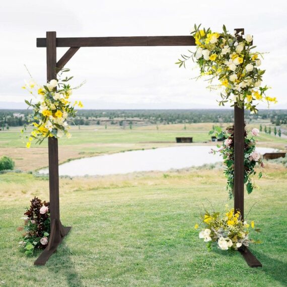 Wooden Square Frame Wedding Ceremony Backdrop Stand 7ft