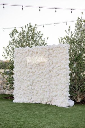 Avery Pure White Rose 5D Flower Wall Backdrop