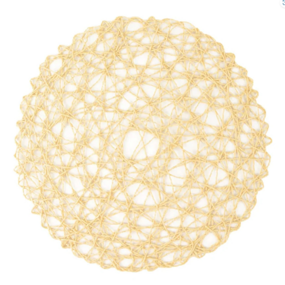 15" Beige Woven Fiber Placemat Charger