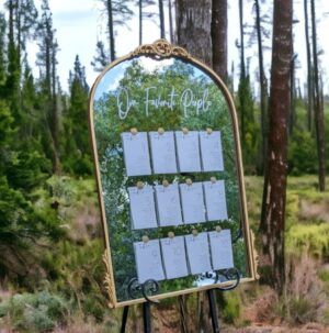Our Favorite People Gold Mirror & Easel Seating Chart