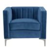 Barclay Blue Velvet Side Chair