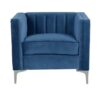 Barclay Blue Velvet Side Chair