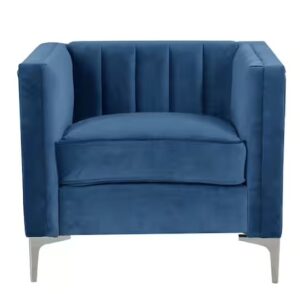 Barclay Blue Velvet Side Chair