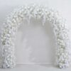 Bliss White Round Floral Wedding Arch