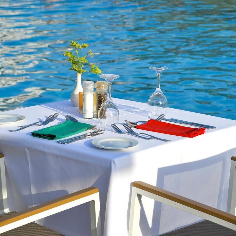 108x108 Square White Table Linen