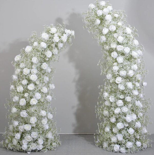 Arianna 2 Piece White Baby Breathe Wedding Arch