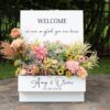Flower Box Welcome Wedding Sign