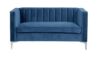 Barclay Blue Velvet Loveseat