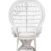 White Boho Peacock Throne Chair