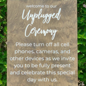 Wood Stained Unplugged Sign 24x36