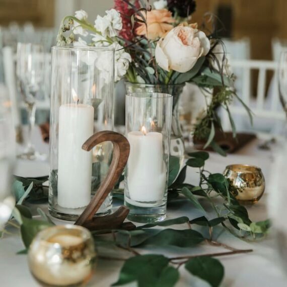 6" Wood Stained Table Numbers