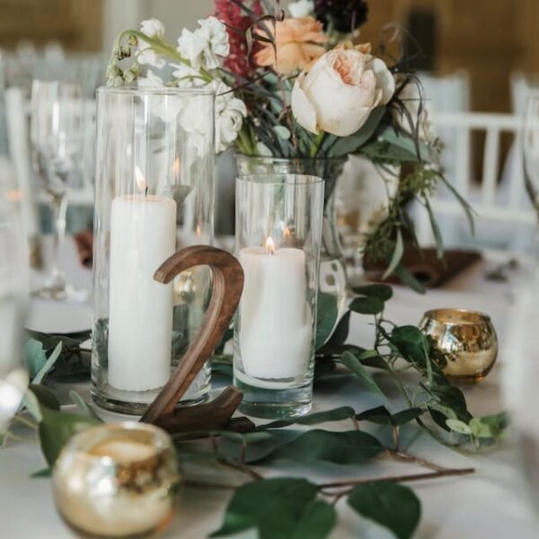 6" Wood Stained Table Numbers