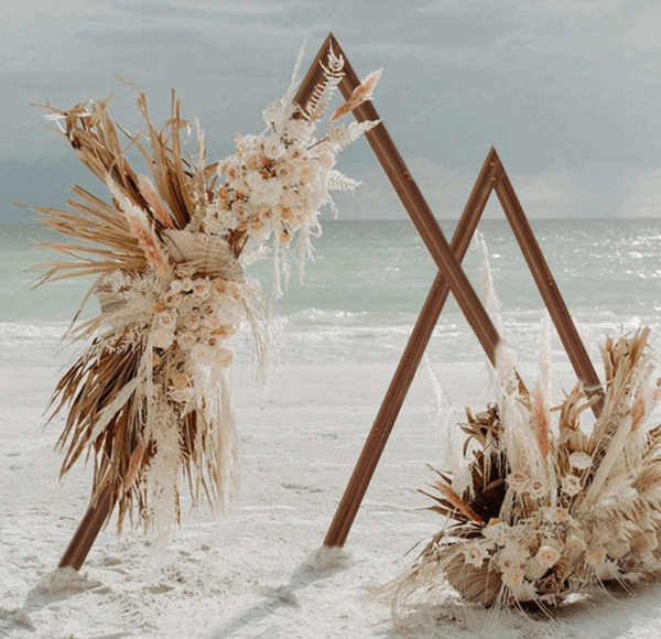 Wood Triangle Wedding Arch