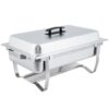 Economy 8 Qt. Full Size Stainless Steel Chafer with Folding Frame