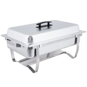 Economy 8 Qt. Full Size Stainless Steel Chafer with Folding Frame