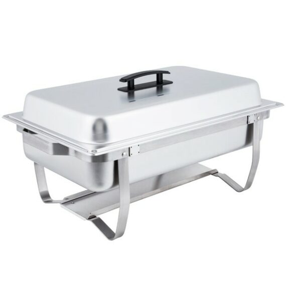 Economy 8 Qt. Full Size Stainless Steel Chafer with Folding Frame