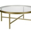 Gold & Glass Round Coffee Table