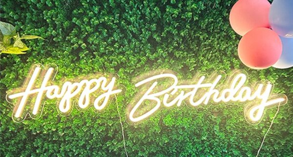 32" Happy Birthday LED Neon Sign