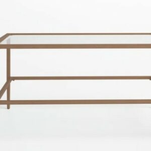 Gold & Glass Rectangle Coffee Table