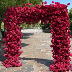 Allure Deep Red Rose Flower Arch
