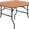 48″ Square Plywood Folding Banquet Table