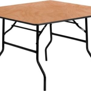 48″ Square Plywood Folding Banquet Table