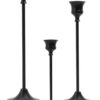 Set of 3 Black Taper Candle Holders