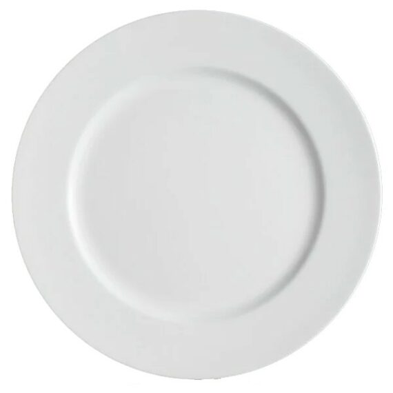 13" White Plastic Charger