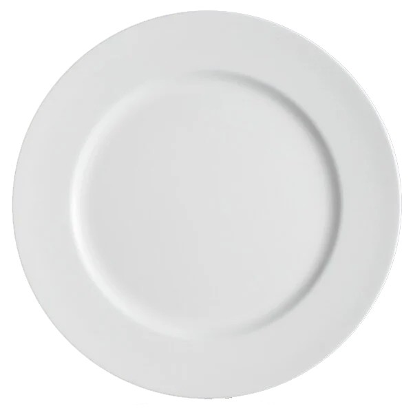 13" White Plastic Charger