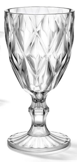 Clear Acrylic Vintage Style Water Goblets