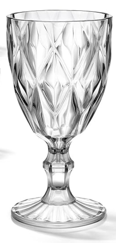 Clear Acrylic Vintage Style Water Goblets