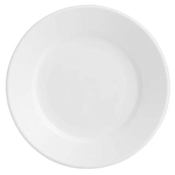 Bright White Rolled Rim Dessert Plate 7"