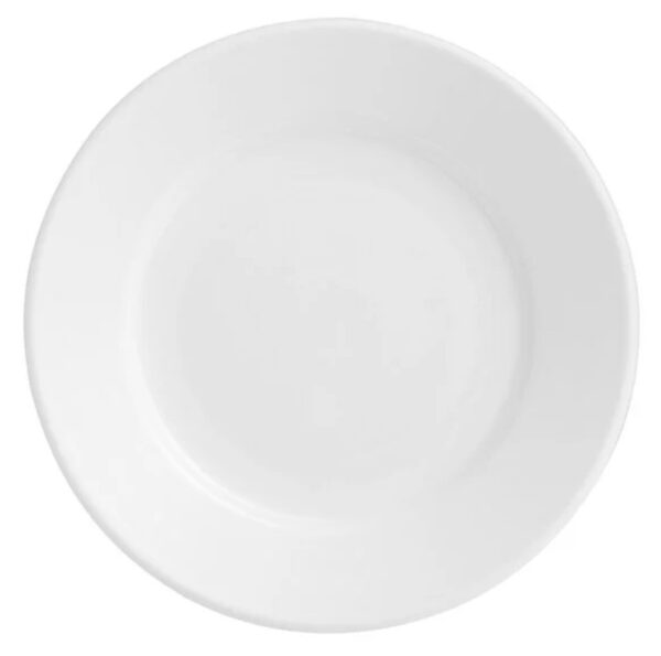 Bright White Rolled Rim Dessert Plate 7"