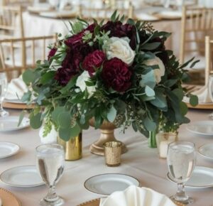 Semi Customizable Gold Compote Wedding Centerpiece