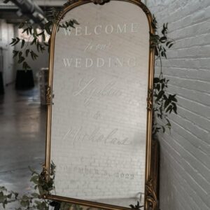 Welcome to our Wedding Mirror Sign & Easel