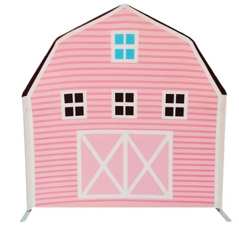 Pink Spandex Barn Backdrop