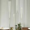 Set of 4 Acrylic Taper Candlestick Holders, Hurricane Candle Stands 14", 18", 22", 26"