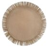 Jute 16" Round Fringe Edge Placemat Charger