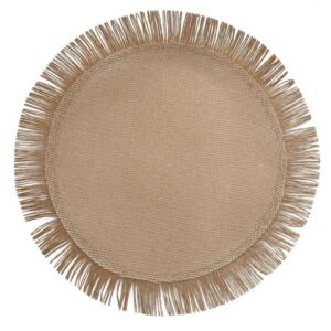 Jute 16" Round Fringe Edge Placemat Charger