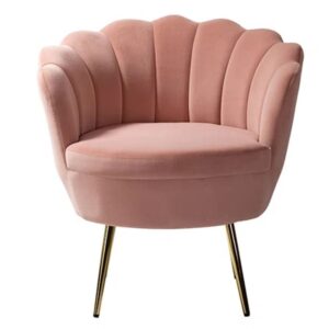 Jayden Velvet Scalloped Chair-Blush