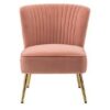 Carmen Velvet Chair-Blush