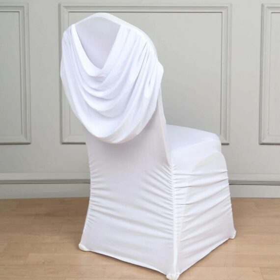 Swag Back Ruched Spandex Banquet Chair Cover