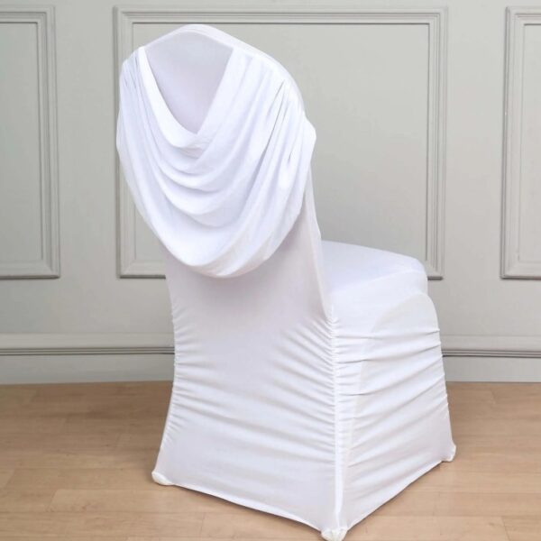 Swag Back Ruched Spandex Banquet Chair Cover