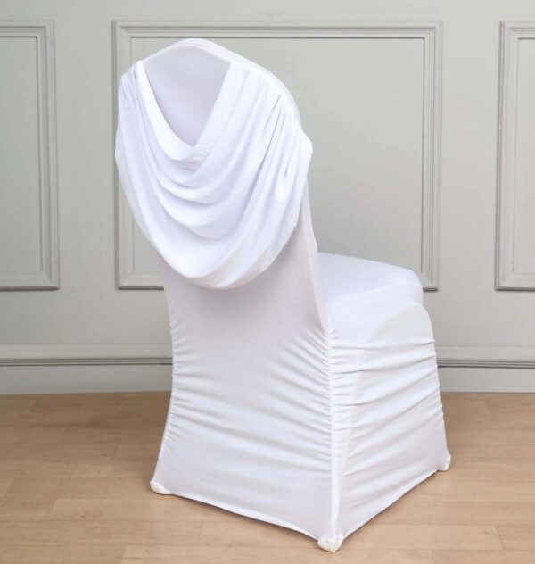 Swag Back Ruched Spandex Banquet Chair Cover
