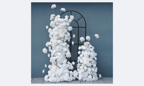 Bree 2 Piece White Rose Ceremony Arch