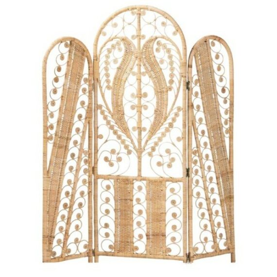 Boho Rattan Room Divider