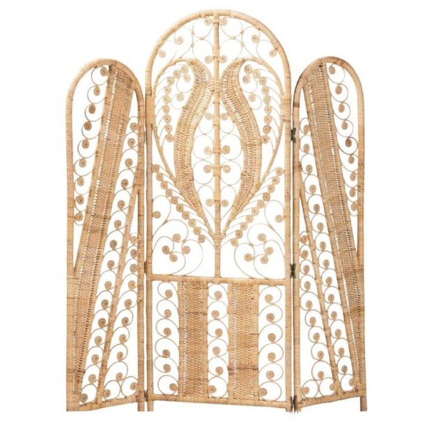 Boho Rattan Room Divider