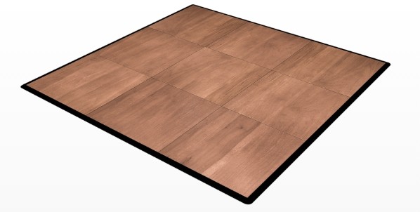 Dark Maple Dance Floor 12x12