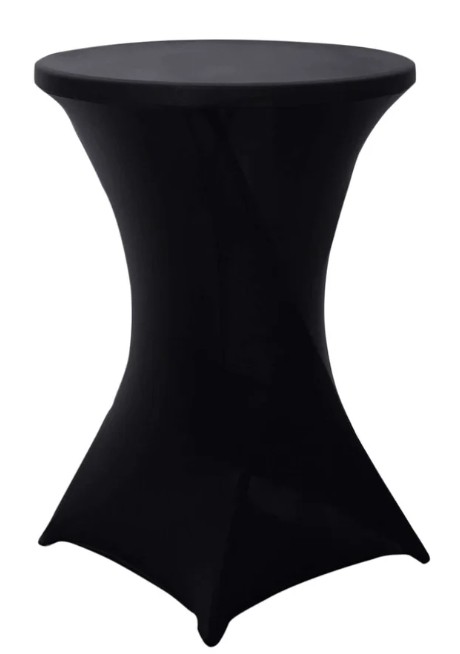 Black Spandex Cocktail Table Cover